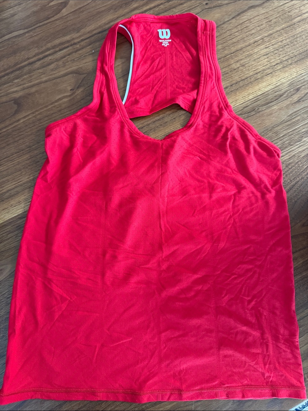 Wilson Red Racerback with Cut-Out Tank Top